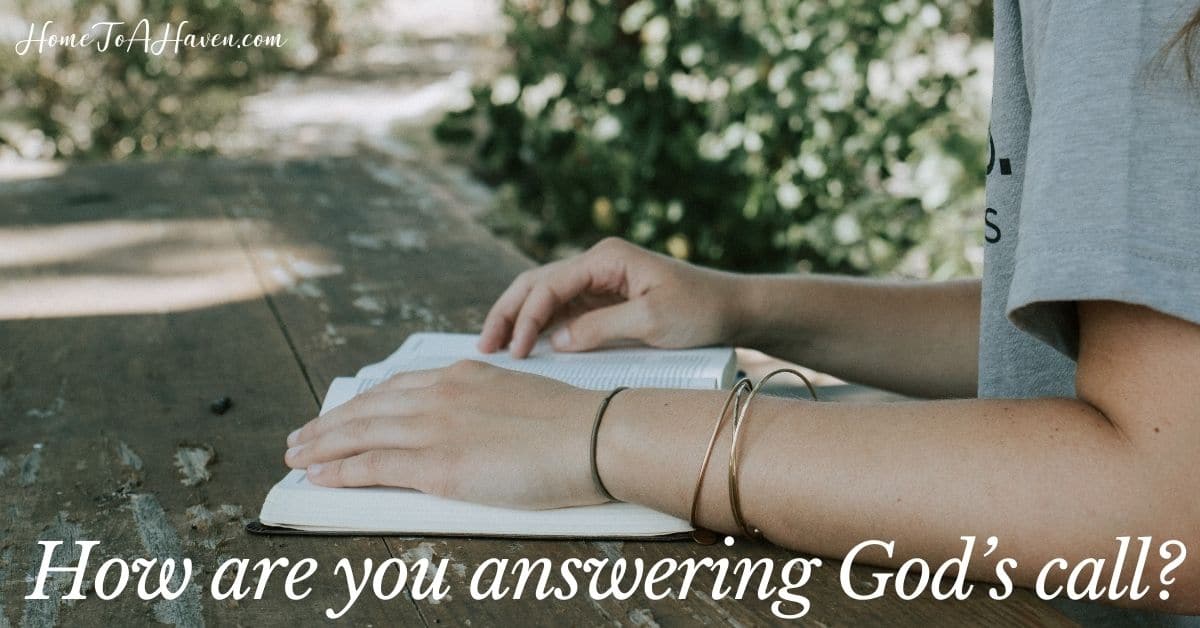 God is calling to each of us. How are you answering God’s call?
