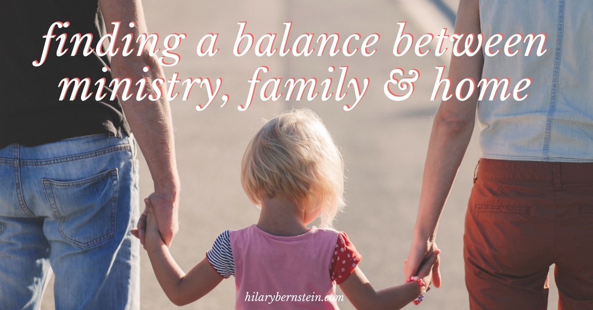 Need to find or create a balance between family, home and ministry? Here are 3 questions to ask yourself!