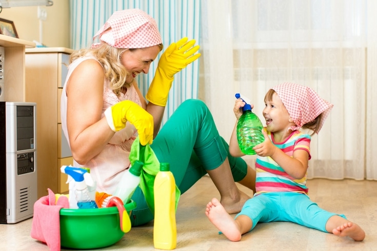 2 Ways to Not Be the Mom Who Cleans All the Time
