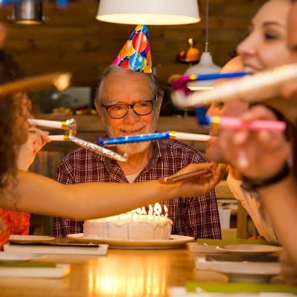 Family celebrates grandfather's birthday