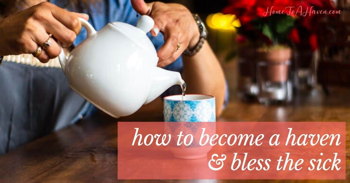 Woman pours teapot