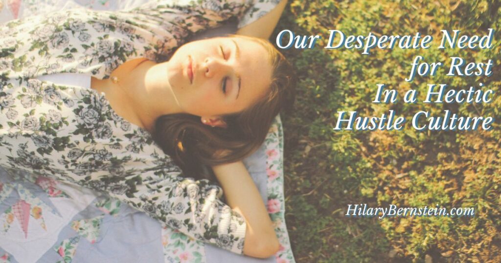 Our bodies were never meant to perpetually keep pushing and working at all hours of the day. Our bodies were meant to work hard ... and rest.